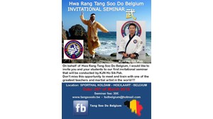 Grootmeester Ho Sik Pak - 8ste DAN - geeft een Tang Soo Do Seminar in Belgie