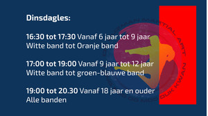 Schrijf je in voor de dinsdagles